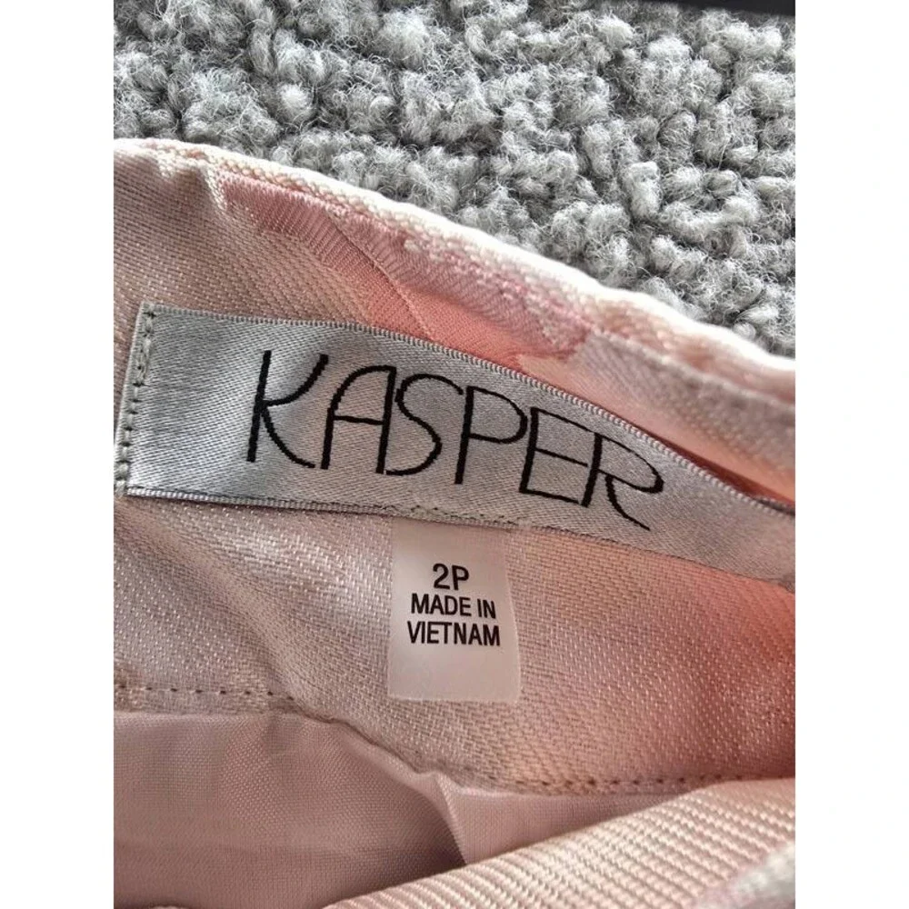 Kasper Floral-Print Scalloped-Edge Pencil Skirt Women's 2P Tutu Pink Back Zip